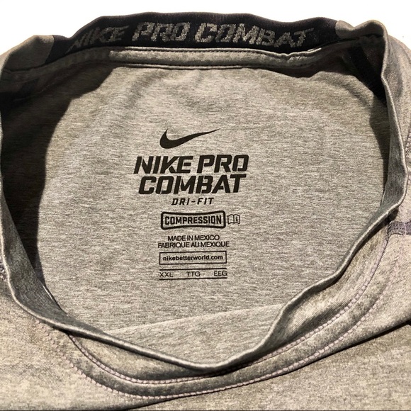 NIKE PRO COMBAT DRI-FIT COMPRESSION SHIRT - Picture 4 of 11